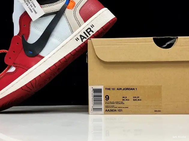 1st Kicks Retro Chicago 1 Jordan The Air AA3834-101 Off-White Ten 0519